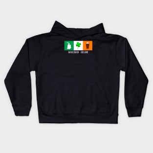 Ahascragh Ireland, Gaelic - Irish Flag Kids Hoodie